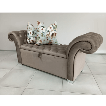 Queen Twin Arm Storage Chaise